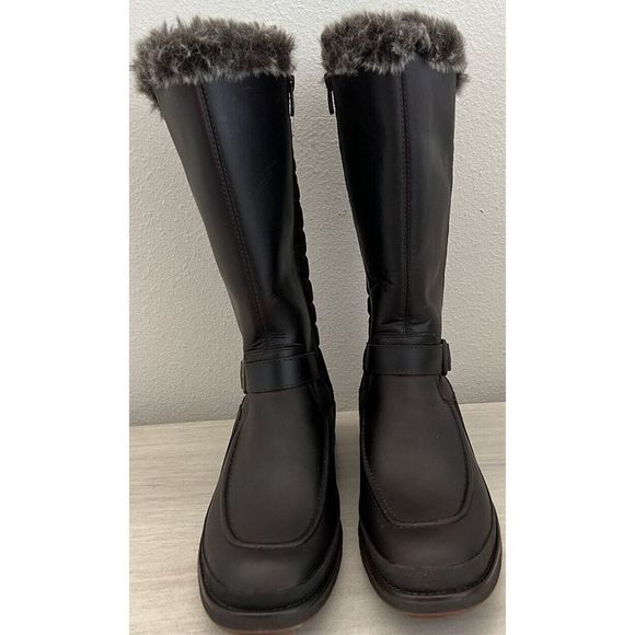 Merrell Women Sz 7 Espresso Tremblant Ezra Tall Waterproof Ice Boots $240 - Picture 3 of 12